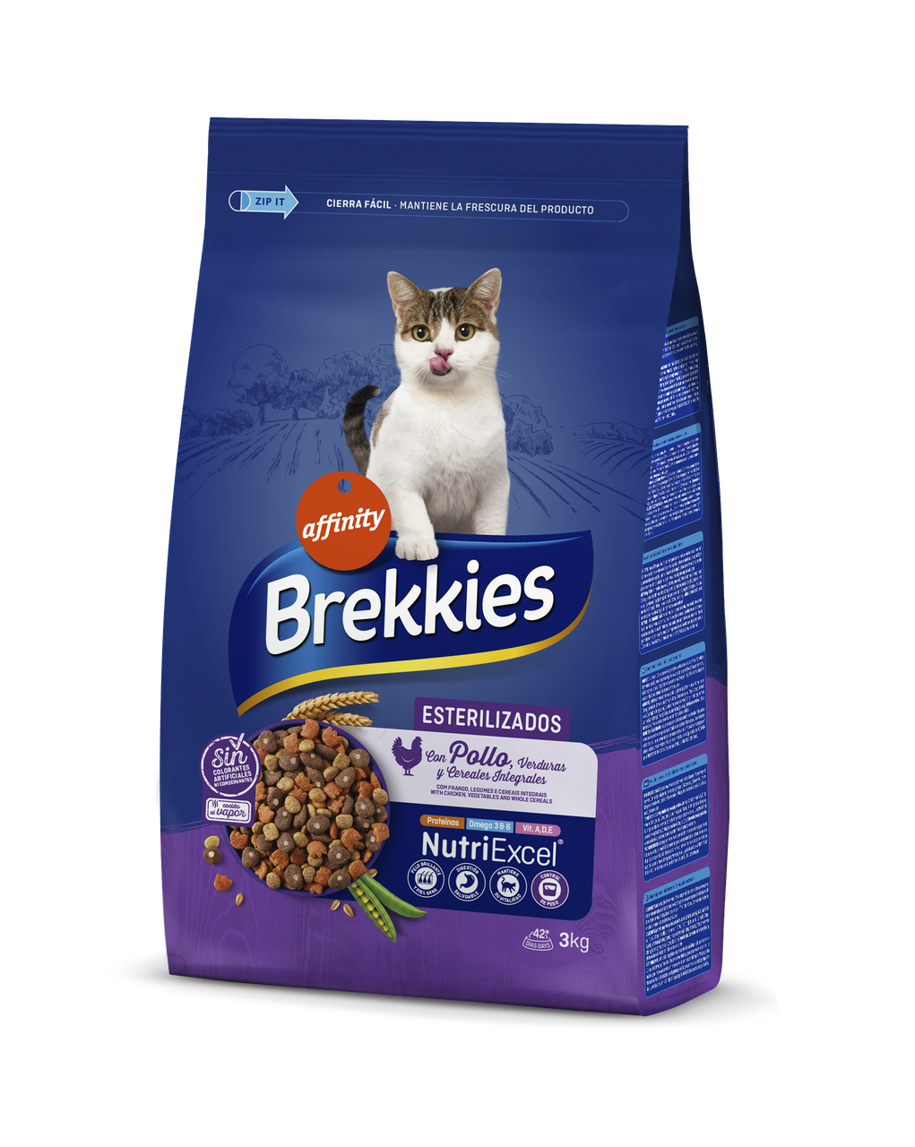 Сухий корм для дорослих стерилізованих котів Brekkies (Брекіс) Cat Sterilized з куркою 3 кг