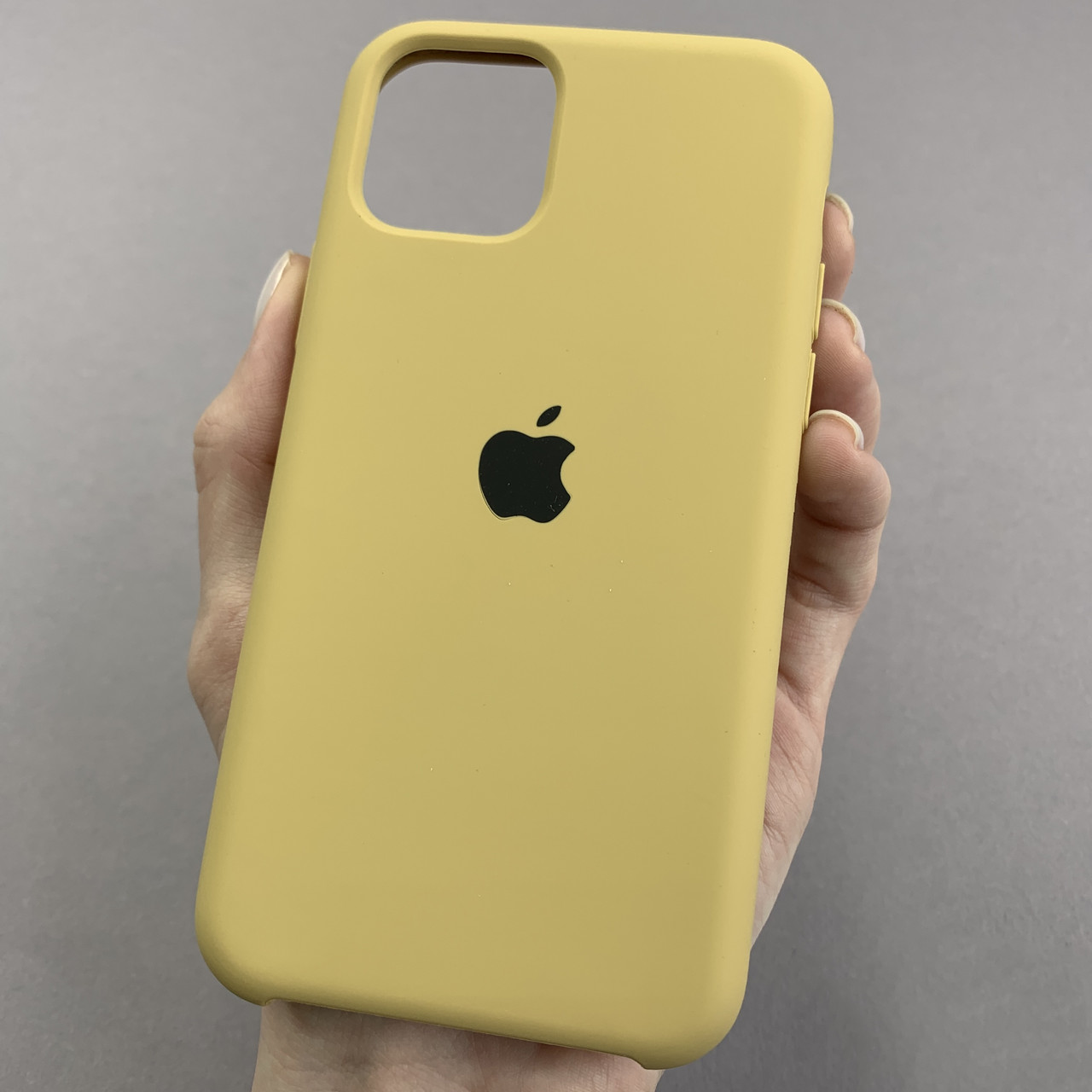 Чохол для Apple iPhone 11 Pro силіконовий кейс з мікрофіброю на телефон айфон 11 про гірчичний slk