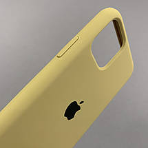 Чохол для Apple iPhone 11 Pro силіконовий кейс з мікрофіброю на телефон айфон 11 про гірчичний slk, фото 3