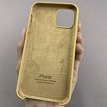 Чохол для Apple iPhone 11 Pro силіконовий кейс з мікрофіброю на телефон айфон 11 про гірчичний slk, фото 2