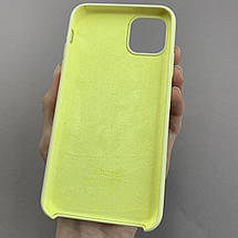 Чохол для Apple iPhone 11 Pro Max силіконовий кейс із мікрофіброю на айфон 11 про макс блідо жовтий slk, фото 2