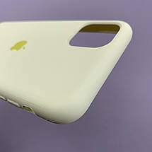 Чохол для Apple iPhone 11 Pro Max силіконовий кейс із мікрофіброю на айфон 11 про макс блідо жовтий slk, фото 5