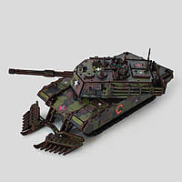 Дерев'яний конструктор Танк Абрамс з протимінним тралом 3DBRT