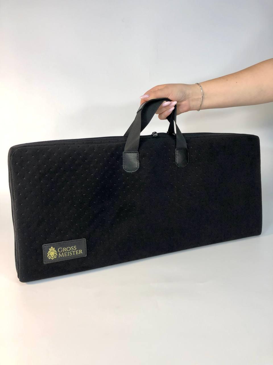 Сумка чехол з алькантари 61x27x5см для нард, шах зі скла, арт.990017