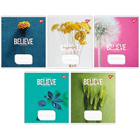 Зошит 24арк клітинка Yes Believe in yourself 767011 (20 шт в уп)