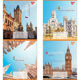 Зошит 24арк клітинка Yes Greatest cityes 767018 (20 шт в уп)