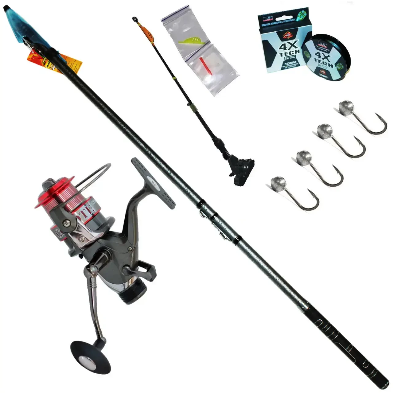 Вудка з боковим кивком Winner Original Bolo 8H Profi 5.7м (тест 50-100г) Короповий набір