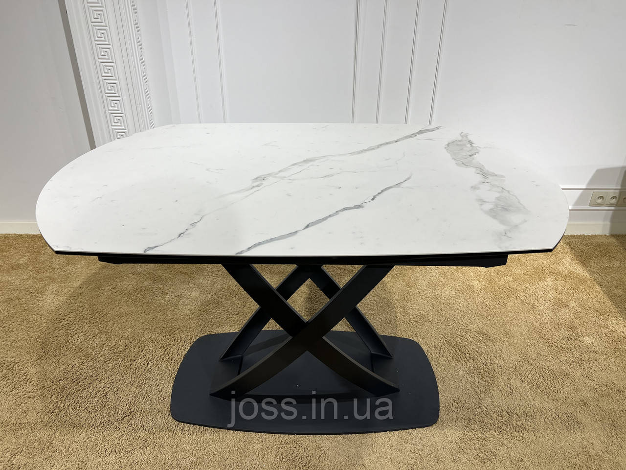 Стіл  обідній овальний керамічний JOSS  Діамант-W 130(190)x95x76 см
