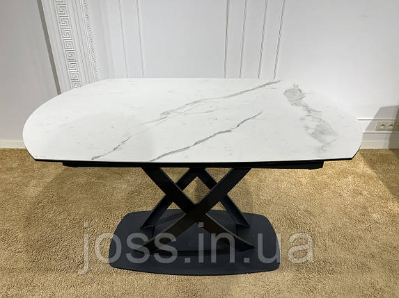 Стіл обідній овальний керамічний JOSS Діамант-W 130(190)x95x76 см, фото 1