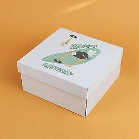 Коробка під бокс подарунковий на День народження 200*200*100 мм Картонна коробка для подарунків