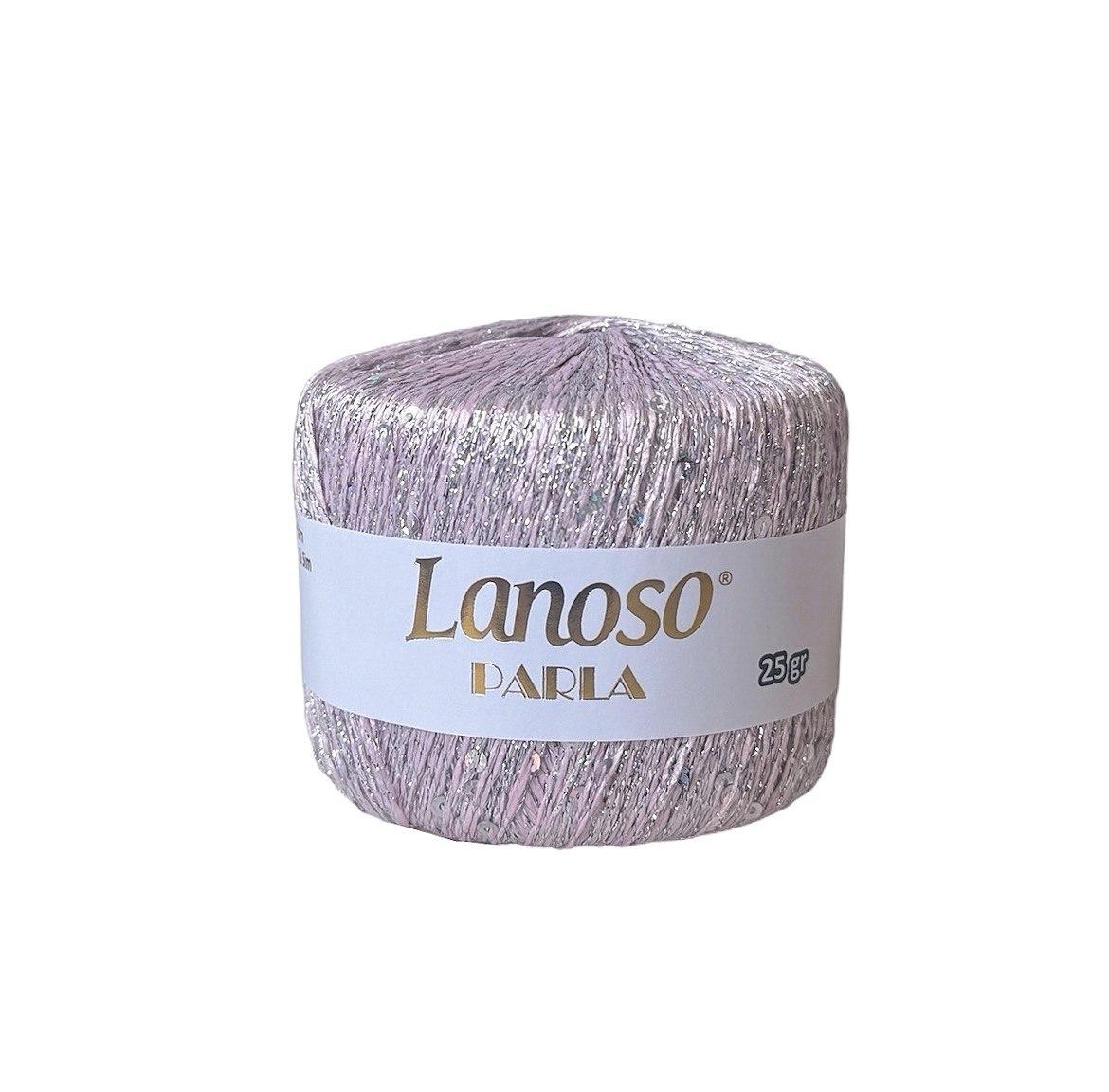 Lanoso PARLA (Ланосо ПАРЛА) № 3151 рожевий паєтка голограма (Пряжа люрекс з паєткою, нитки для в'язання), фото 1