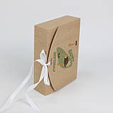 Коробка подарункова День народження 200*145*50 мм Крафт Коробка із стрічкою для подарунків, фото 4