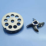 Решітка м'ясорубки GoodFood MG12 MG12E MG12R MG12S MG12SS MG12HSS MG12P 12мм та ніж, фото 10