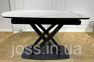 Стіл обідній овальний керамічний JOSS Діамант-W 130(190)x95x76 см, фото 3