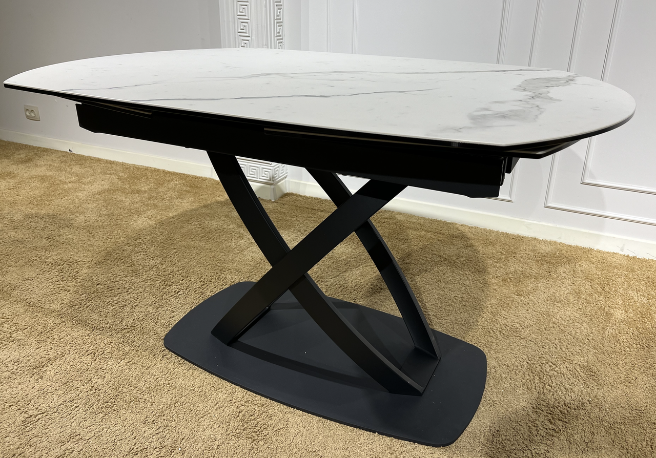 Стіл обідній овальний керамічний JOSS Діамант-W 130(190)x95x76 см