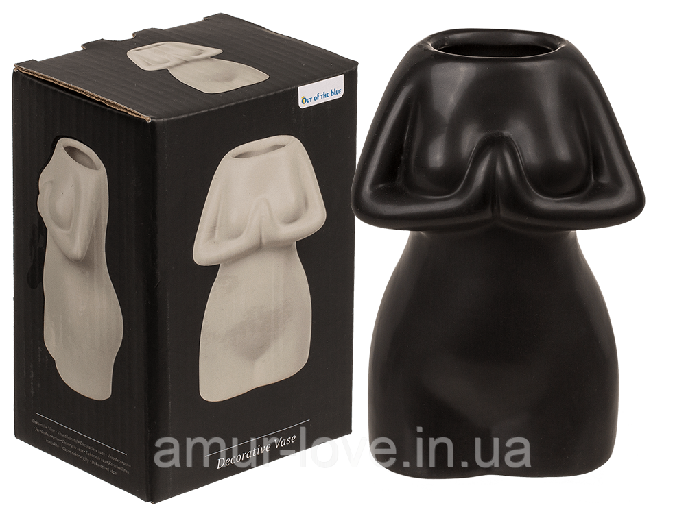 Керамічна ваза Women's Body Black, 175 мл