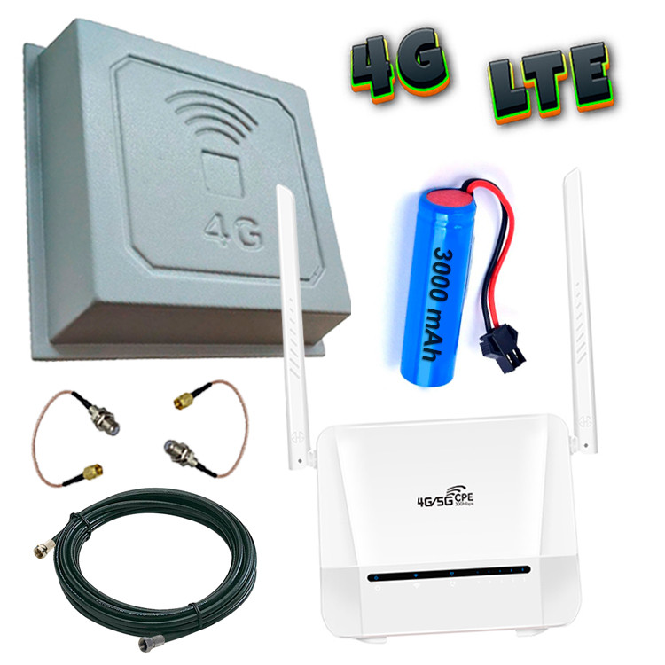 4G/5G Wi-Fi роутер (CPE R312) + акумуляторна батарея + Потужна зовнішня Антена