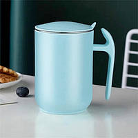 Термокухоль із кришкою для кави та чаю, 500 мл, Зелений, неіржавка сталь, питний Блакитний