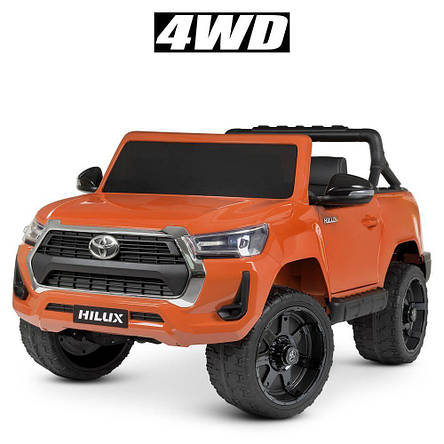 Дитячий електромобіль джип Toyota Hilux M 4919EBLRS-7 (MP3, USB, SD карта, мотори 4x35W, акумулятор 12V14AH), фото 1