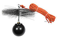 Набір для очищення димарів VOREL : шнур Ø= 8 мм, l= 10 м; йорж Ø= 250 мм; гиря- 2.5 кг [1] Зроби це - Vdalo