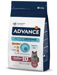 Сухий корм для стерилізованих котів старше 10 років Advance (Едванс) Cat Sterilized Senior з куркою 1.5 кг