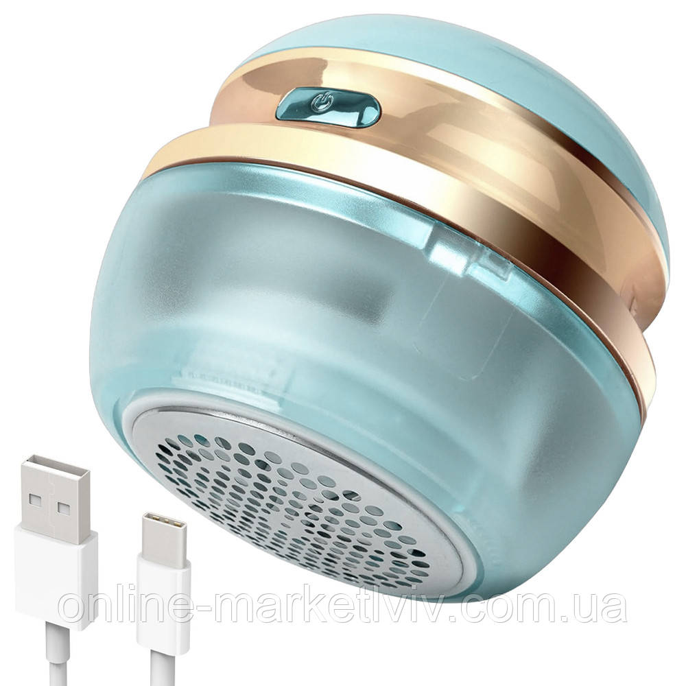 Машинка для видалення катишків, від USB, VGR V-817, Зелена / Акумуляторна машинка для стрижки катишок