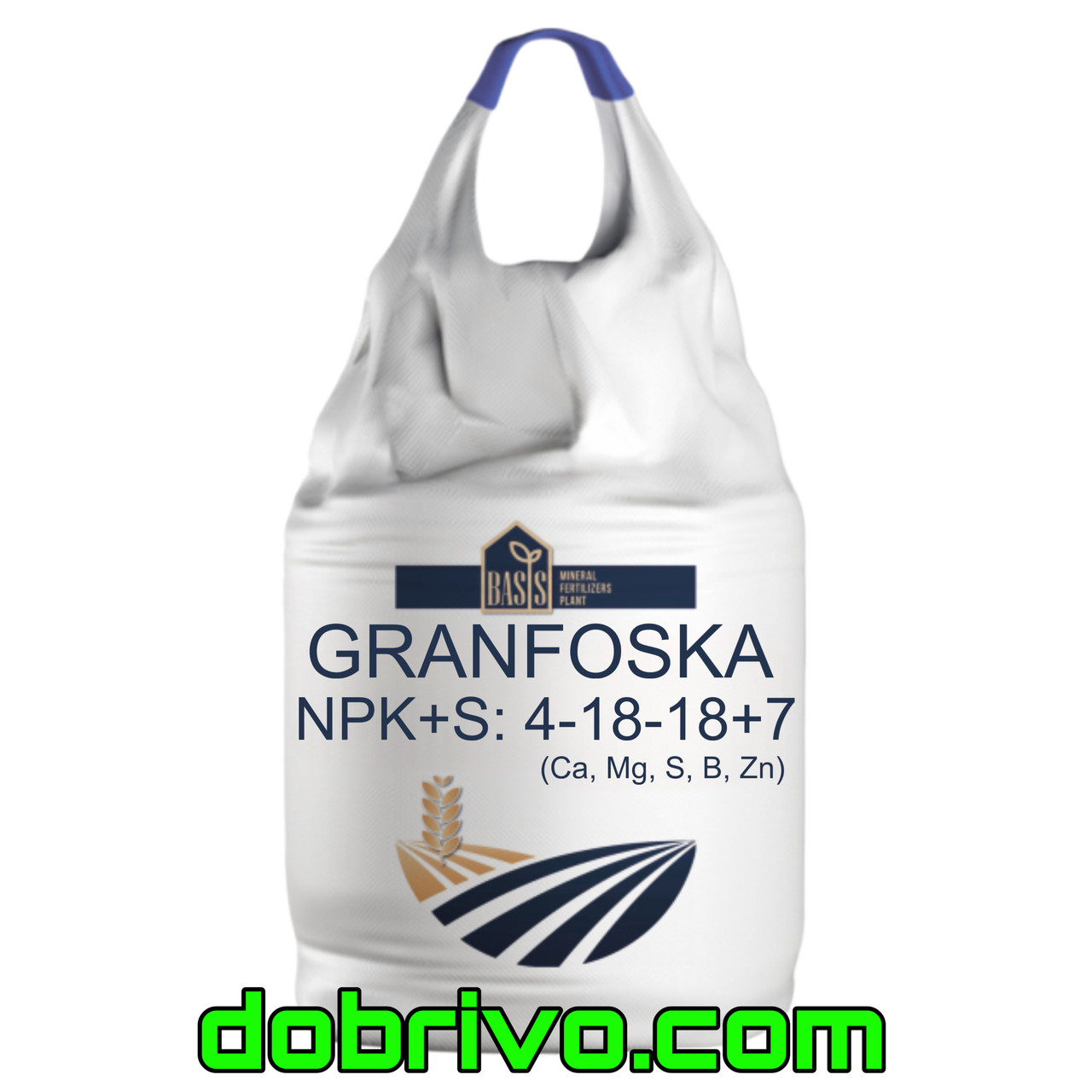 Нітроамофоска (біг-бег, 50 кг) NPK (Ca-Mg-S): 4-18-18 (20-1-7), мінеральне добриво Гранфоска (амофоска)