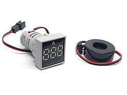 Щитовий квадратний амперметр AD16-22AM 100A білий