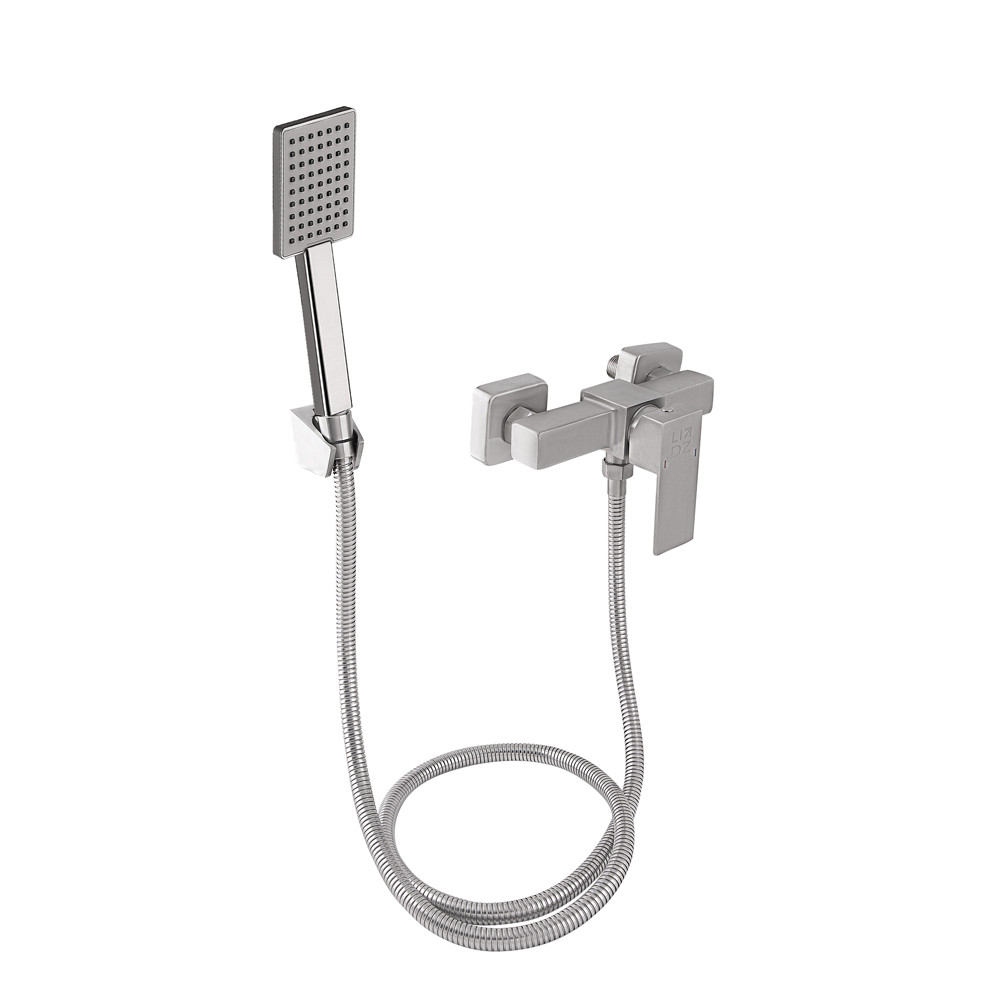 Змішувач для душу Lidz Kubis 010 (з душовим гарнітуром) (k35) LDKUB010NKS28535 Nickel Зроби це - Vdalo