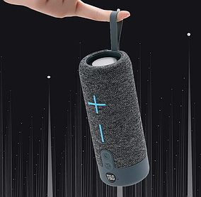 Блютуз колонка портативна з радіо гучним зв'язком сіра TG619 speakerphone grey