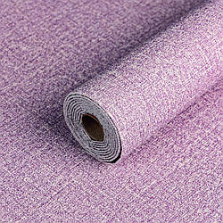 Самоклеючі текстурні шпалери Фіолетові Рябина 2800х500х1,5мм клейкі рулонні однотонні в передпокій для стін