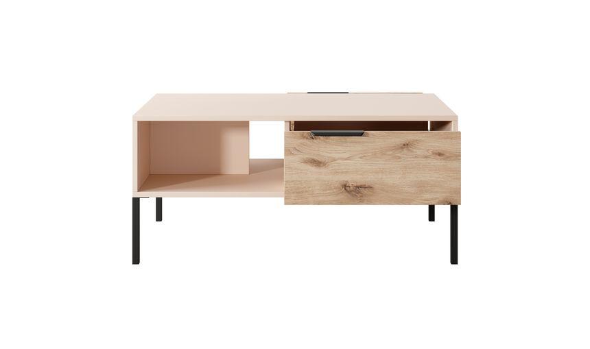 Стіл журнальний в вітальню з ЛДСП Rave (Rock) 97 Perfect Home Бежевий/Вкінг, фото 1