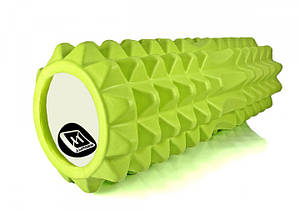 Масажний ролик EasyFit Grid Roller 33 см v.1.2 Салатовий