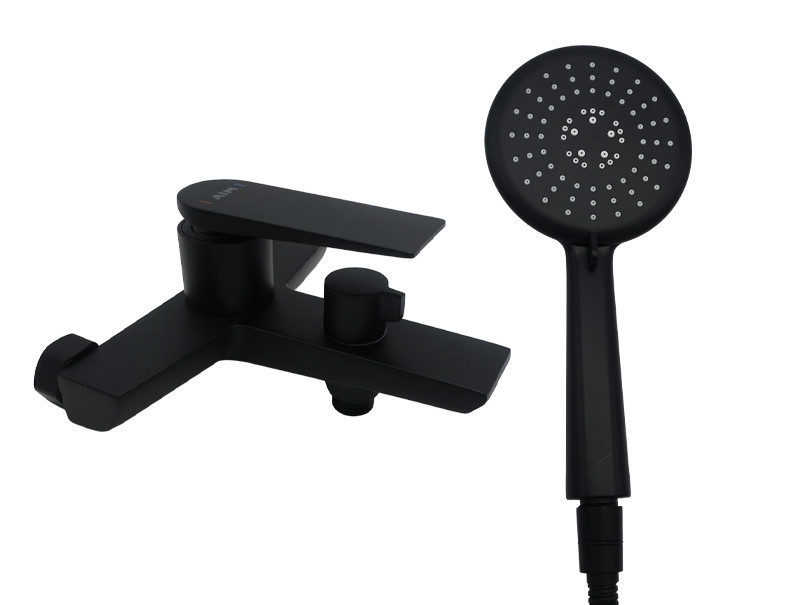 Змішувач для ванни латунь AIM чорний матовий DG08930 (matte black) Зроби це - Vdalo