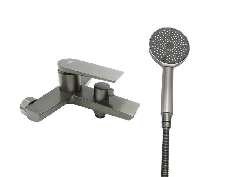 Змішувач для ванни латунь AIM темно-сірий DG08930 (gun grey) Зроби це - Vdalo