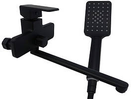 Змішувач для ванни довгий вилив AIM чорний матовий DG00753 (matte black) Зроби це - Vdalo