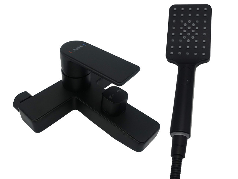Змішувач для ванни латунь AIM чорний матовий DG00731 (matte black) Зроби це - Vdalo