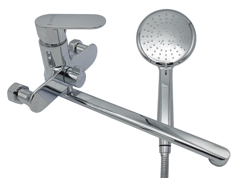 Змішувач для ванни довгий вилив AIM хром DG01253 (chrome) Зроби це - Vdalo