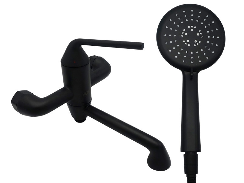 Змішувач для ванни латунь AIM чорний матовий DG13630 (matte black) Зроби це - Vdalo