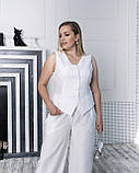 Костюм-двійка брючний Лєон білий, фото 2