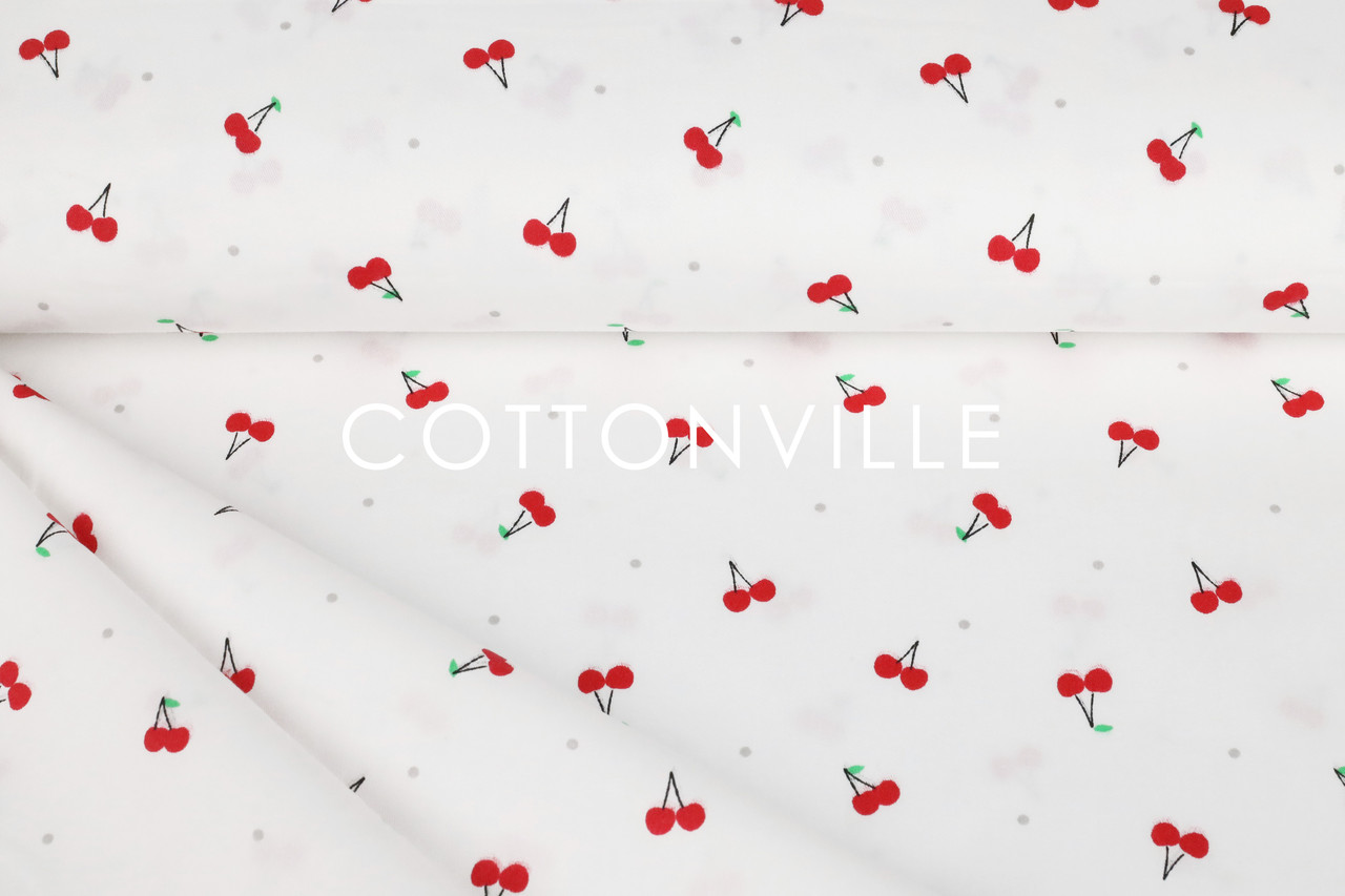 Сатин-твіл Вишеньки дрібні, фото 1