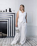 Костюм-двійка брючний Лєон білий, фото 4