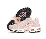 Кросівки жіночіNike Air Max Tn+ plus Pink/White весна осінь літо демісезонні пудрові. Живе фото, фото 6