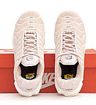 Кросівки жіночіNike Air Max Tn+ plus Pink/White весна осінь літо демісезонні пудрові. Живе фото, фото 5