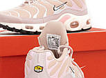 Кросівки жіночіNike Air Max Tn+ plus Pink/White весна осінь літо демісезонні пудрові. Живе фото, фото 4