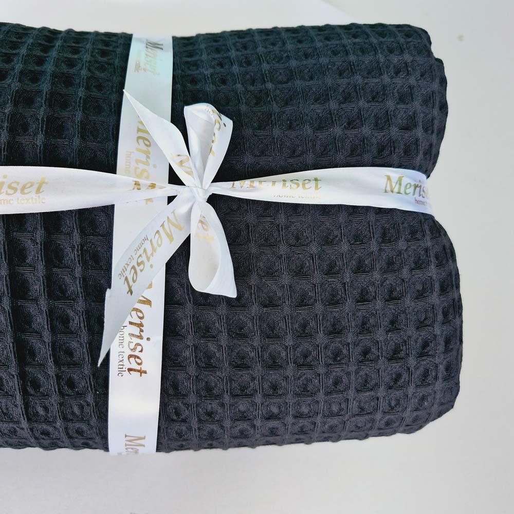 Покривало Піке ГРЕЦЬКЕ Чорне MERISET - 230х240, фото 1