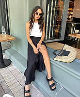 Шелковая женская юбка макси