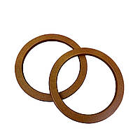 Ручки для сумки круглі плоскі Коричневі дерев'яні 140мм