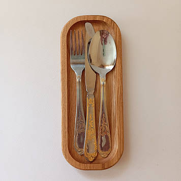 Підставка для столових приборів 25х9 см з дуба