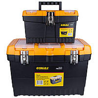 Набір ящиків для інструменту 2в1 металеві замки 320×155×187мм, 486×267×320мм SIGMA (7403511) Зроби це - Vdalo